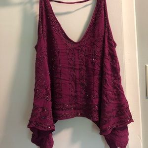 Free People Embellished Beaded Tank